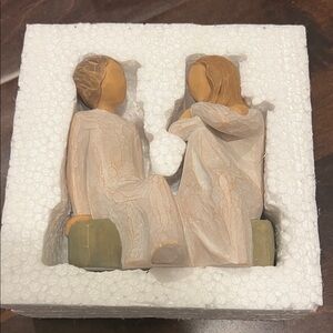 Willow Tree Companionship Sculpture - Cream and Tan